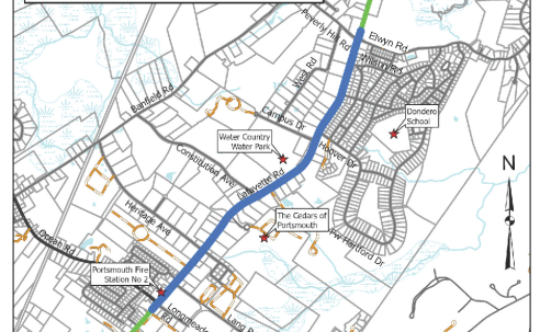 Map of the Project Area on Lafayette Road - US 1